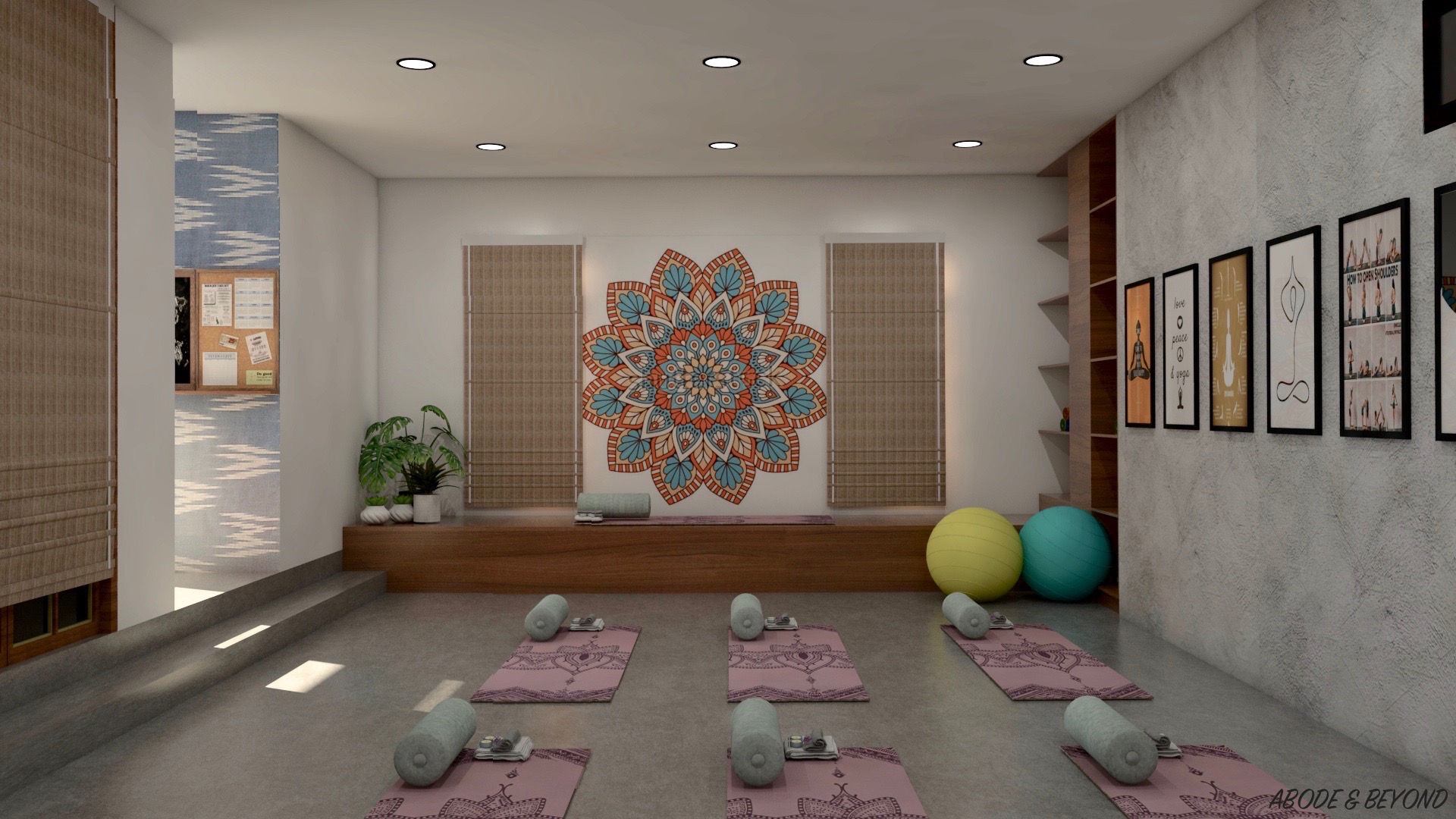 Yoga room interior