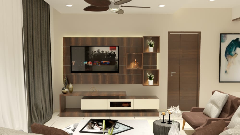TV Unit Design in Livingroom